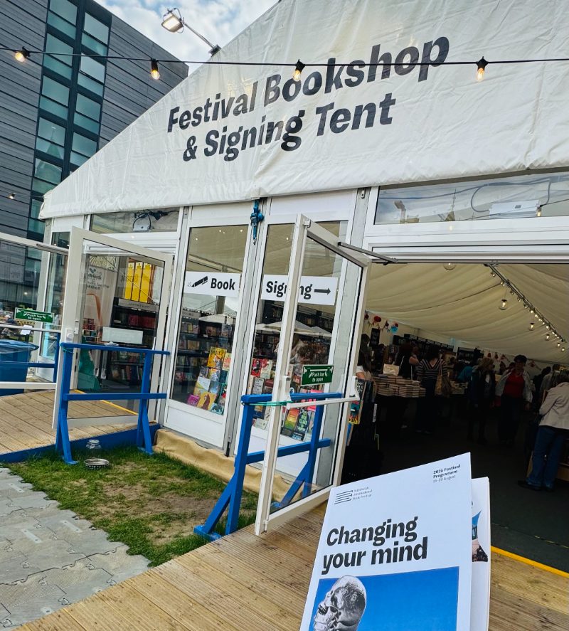 The Festival Bookshop and Signing Tent at the Edinburgh International Book Festival