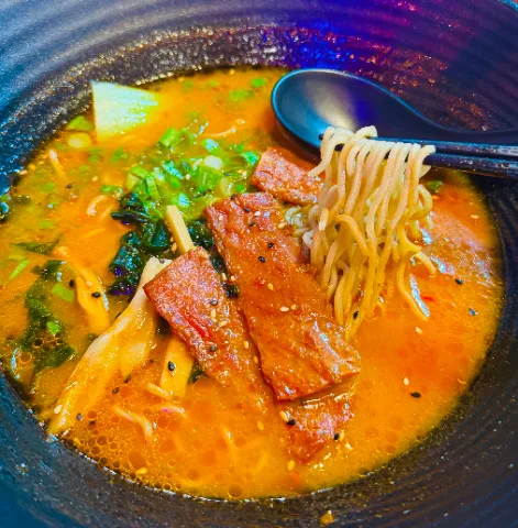 A bowl of vegan hell ramen